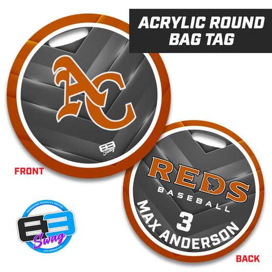 ANCIENT CITY REDS - 4" Circle Hard Acrylic Bag Tag