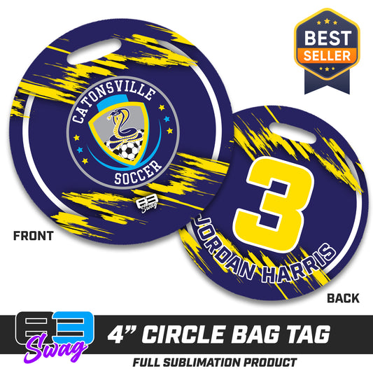 4" Circle Hard Acrylic Bag Tag - Catonsville Cobras Soccer