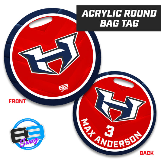 Macclenny Hawks Baseball - 4" Circle Hard Acrylic Bag Tag
