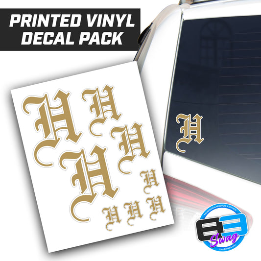 Hard Nose Baseball 2024 - GOLD - Logo Vinyl Decal Pack