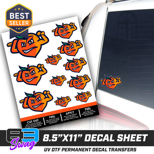 Logo Decal Pack Sheet - Peach Clobbers Baseball