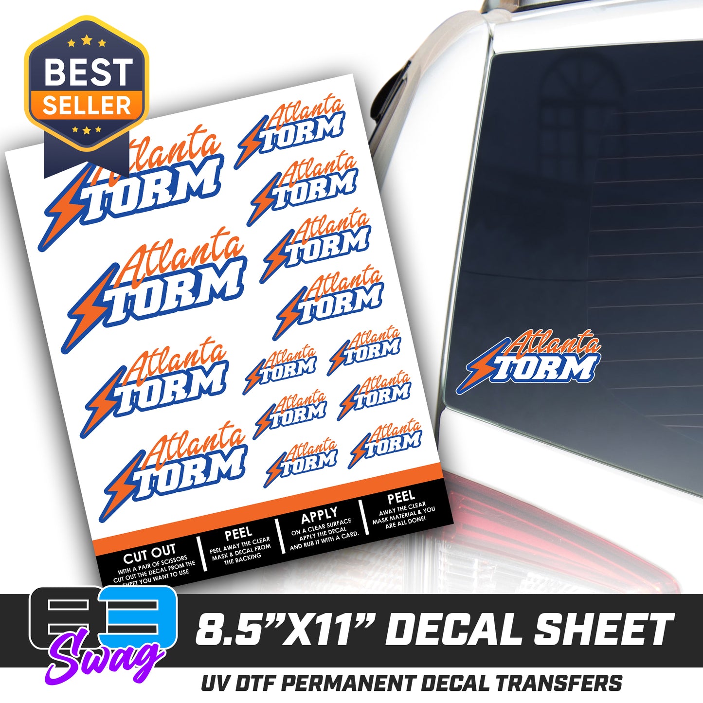 Logo Decal Pack Sheet - Atlanta Storm