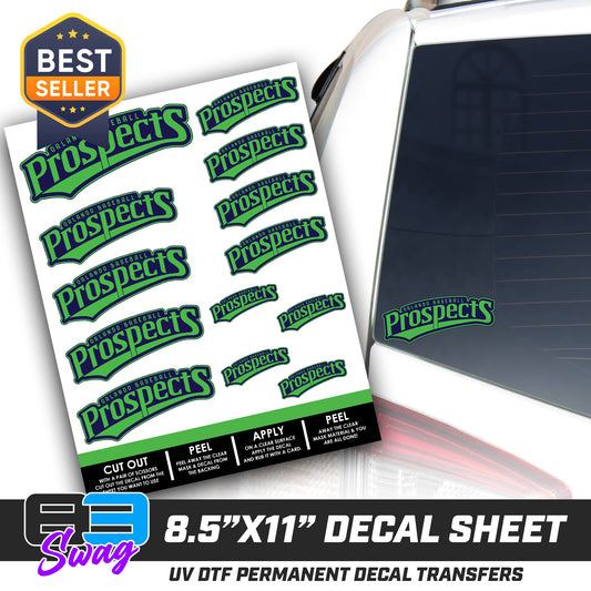 Logo Decal Pack Sheet - Orlando Baseball Prospects - OBP