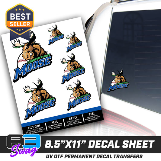 Logo Decal Pack Sheet - Connecticut Moose Baseball