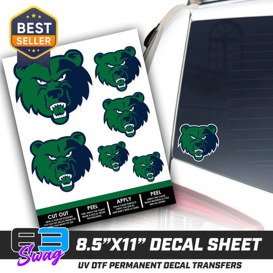 Logo Decal Pack Sheet - Creekview Grizzlies