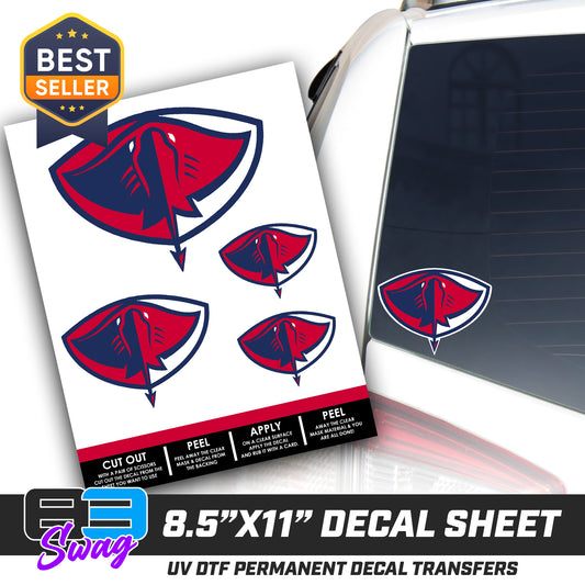 Logo Decal Pack Sheet - Pasco Stingers Baseball