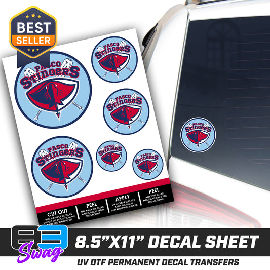 Logo Decal Pack Sheet - Pasco Stingers Baseball