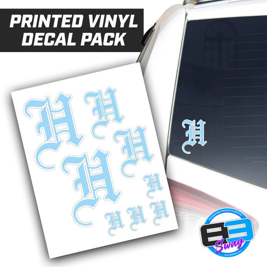 Hard Nose Baseball 2024 - LIGHT BLUE - Logo Vinyl Decal Pack