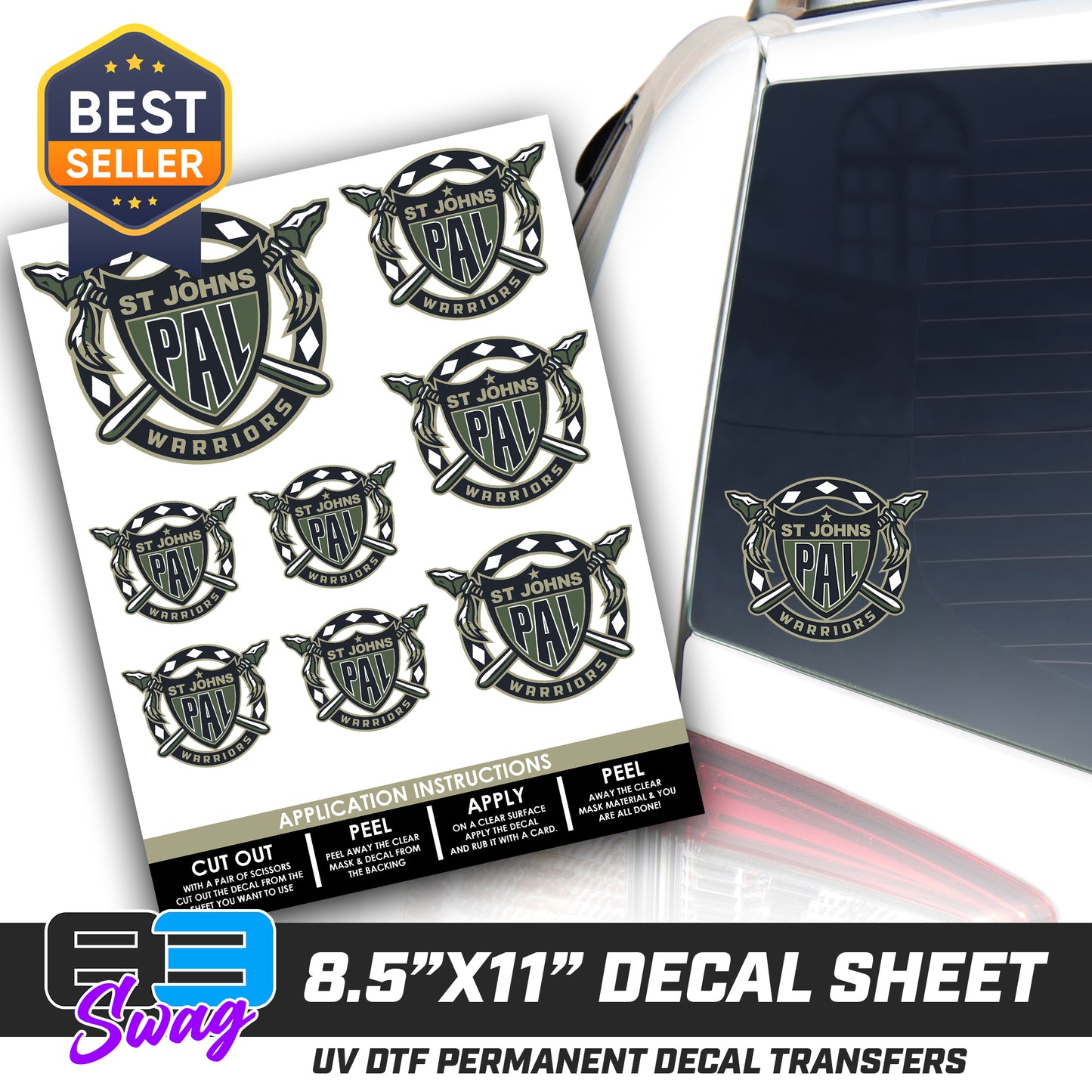 Logo Decal Pack Sheet - PAL Warriors