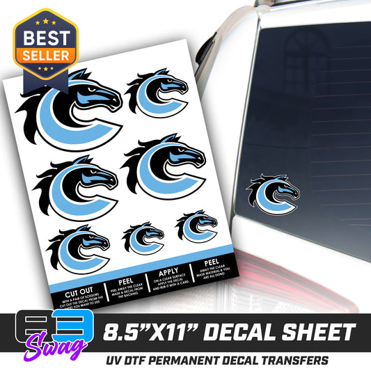 Logo Decal Pack Sheet - Colts Baseball