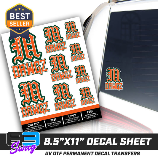 Logo Decal Pack Sheet - Miami Metro Dawgz