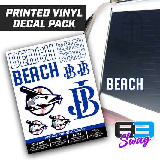 Jax Beach Baseball  - Logo Decal Pack Sheet