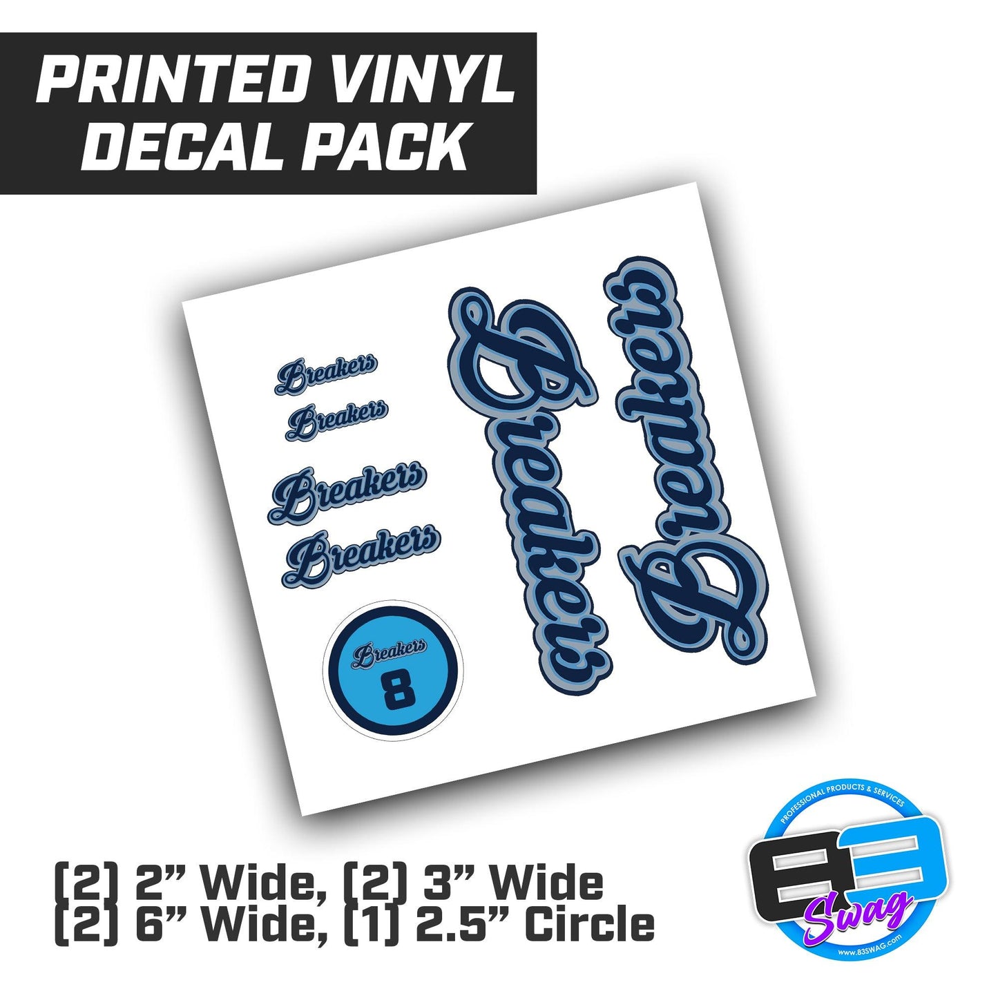 Breakers - Logo Vinyl Decal Pack