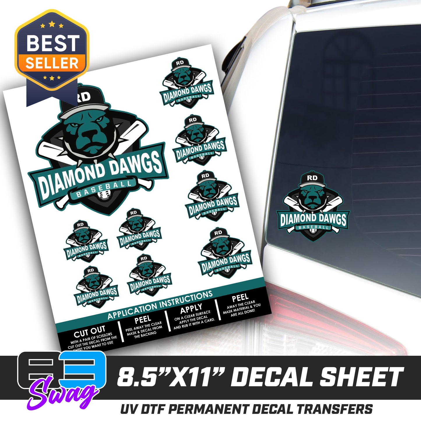 Logo Decal Pack Sheet - Diamond Dawgs