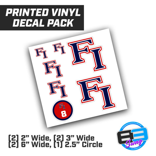Fleming Island Baseball Logo Vinyl Decal Pack