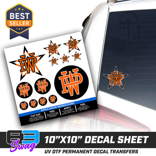 DTF Decal Sheet - 10x10 Sheet - Cut, Peel & Stick! - Winter Park All-Stars