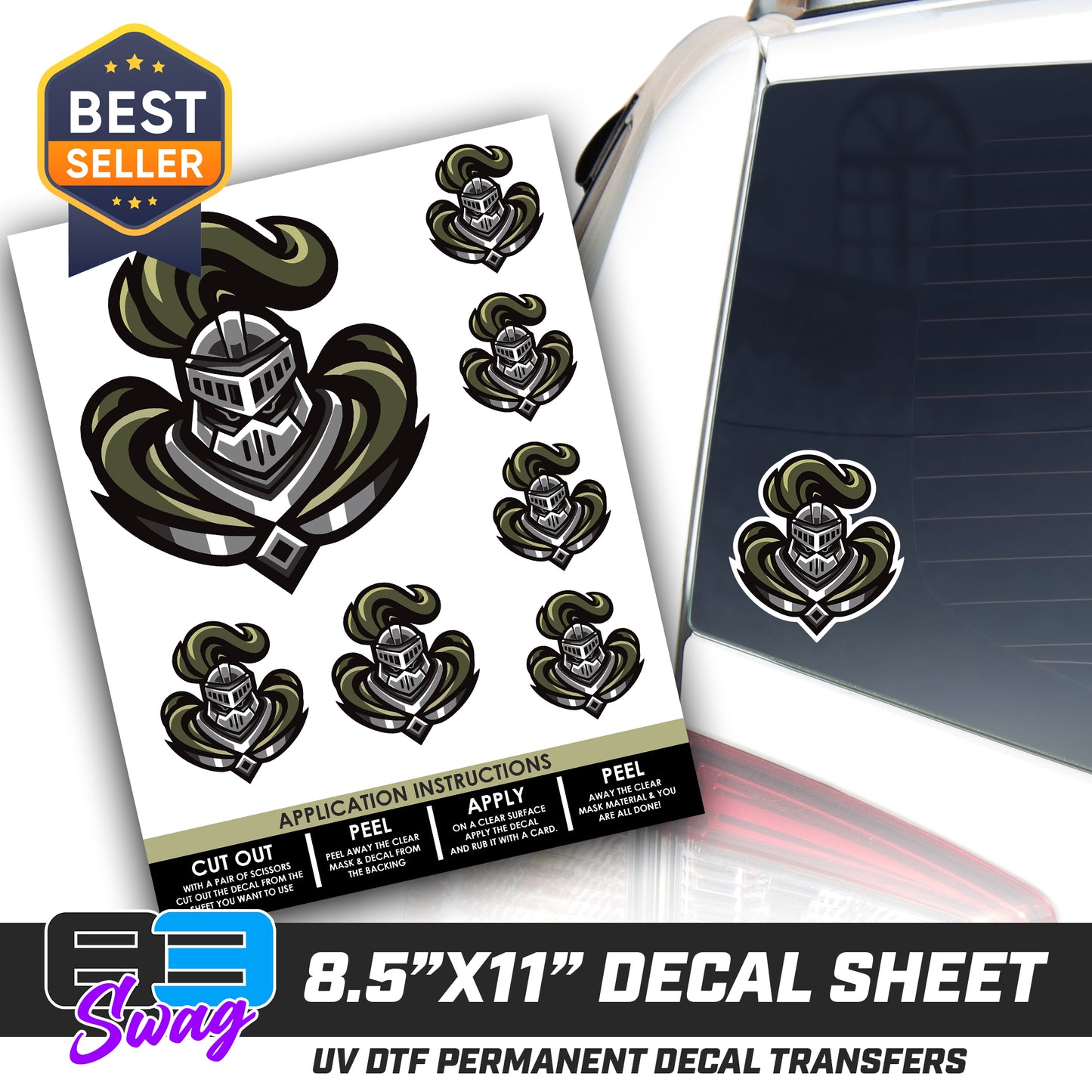 Logo Decal Pack Sheet - Crusaders Baseball