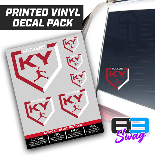 Logo Decal Pack Sheet - KY Rockers Softball