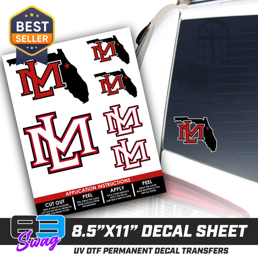 Logo Decal Pack Sheet - Lake Mary All Stars Softball