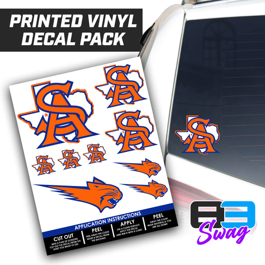 Logo Decal Pack Sheet - San Angelo Central Football
