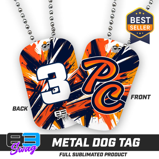 Double Sided Dog Tag - Peach Clobbers Baseball V.26