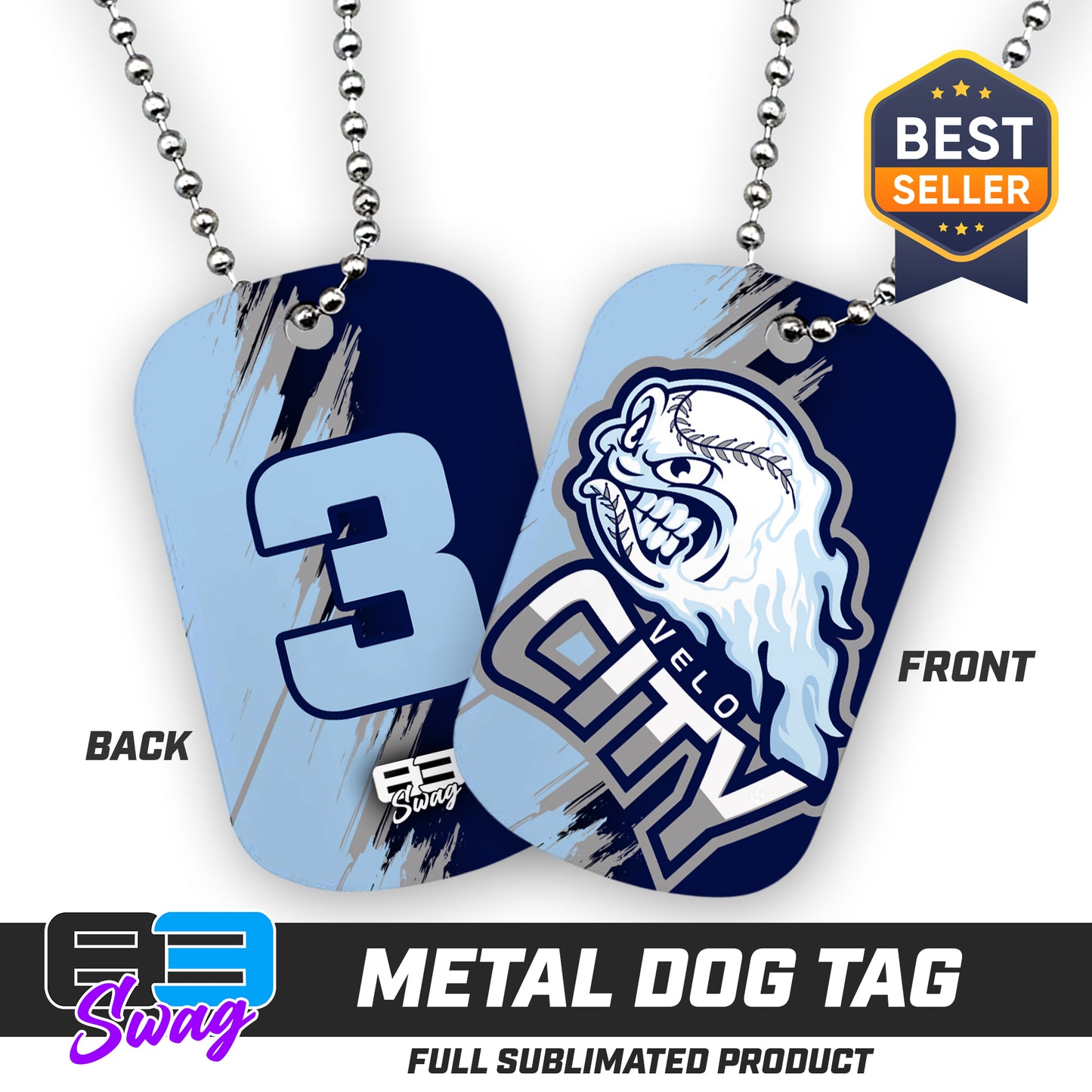 Double Sided Dog Tag - Velocity Baseball