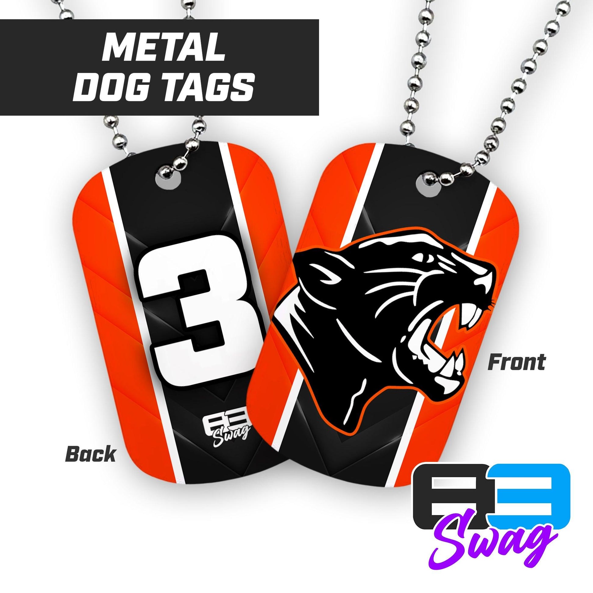 Stockbridge Panthers - Double Sided Dog Tags - Includes Chain - 83Swag