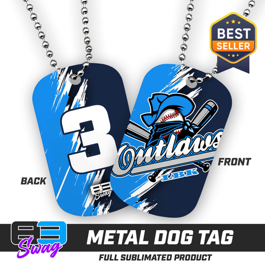 Double Sided Dog Tag - Outlaws Baseball