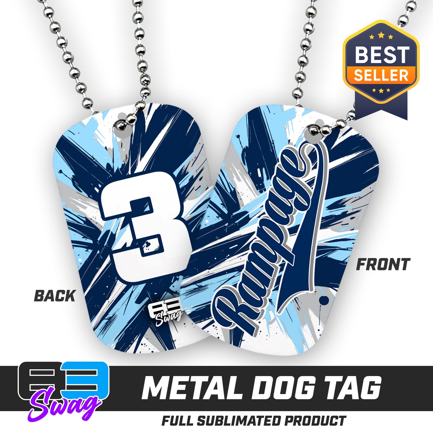 Double Sided Dog Tag - Mississippi Rampage 2030 Softball V.26