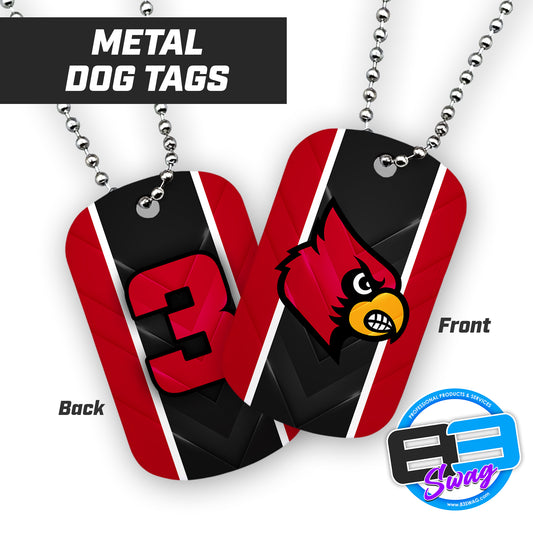 Prosper Cardinals Football - Double Sided Dog Tags - Includes Chain