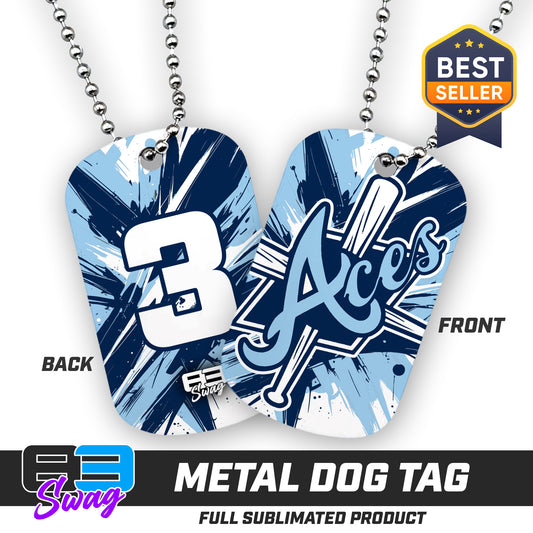 Double Sided Dog Tag - Aces Baseball