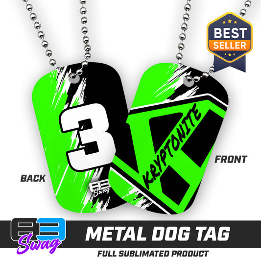 Double Sided Dog Tag - Kryptonite Softball