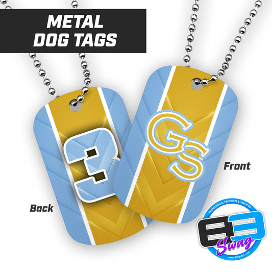 Golden Spikes Baseball - Double Sided Dog Tags - Includes Chain