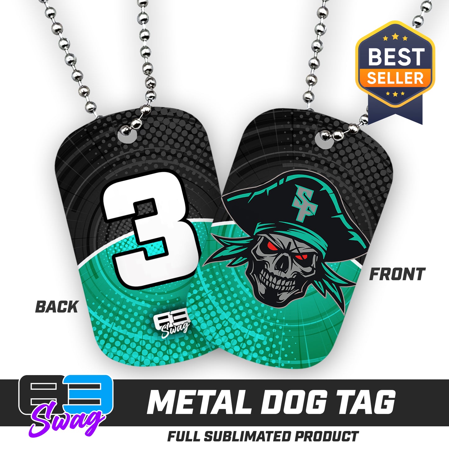 CUSTOM - Double Sided Dog Tag - South Florida Pirates
