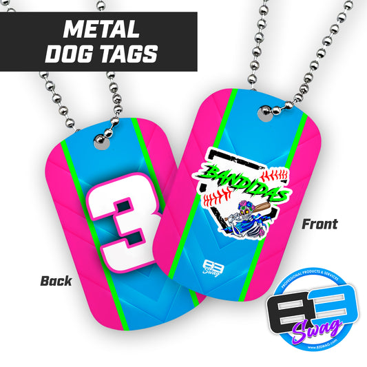 Baker Bandidas Softball - Double Sided Dog Tags - Includes Chain