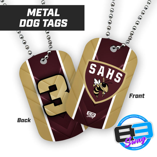 SAHS - St. Augustine Baseball - Double Sided Dog Tags - Includes Chain