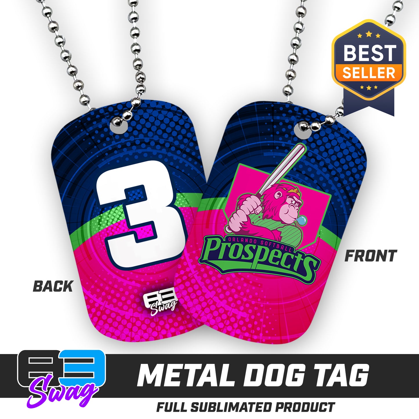 CUSTOM - Double Sided Dog Tag - OSP Gorilla Queens Softball