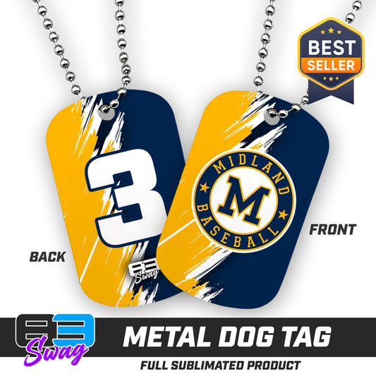 Double Sided Dog Tag - Midland Baseball