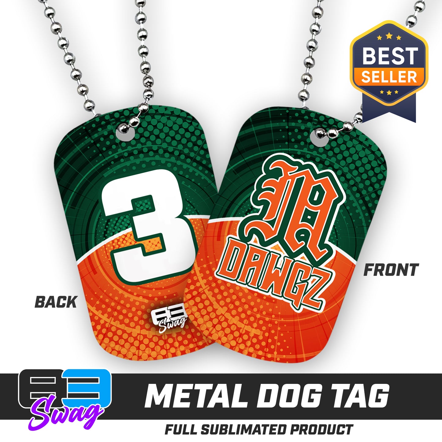 CUSTOM - Double Sided Dog Tag - Miami Metro Dawgz