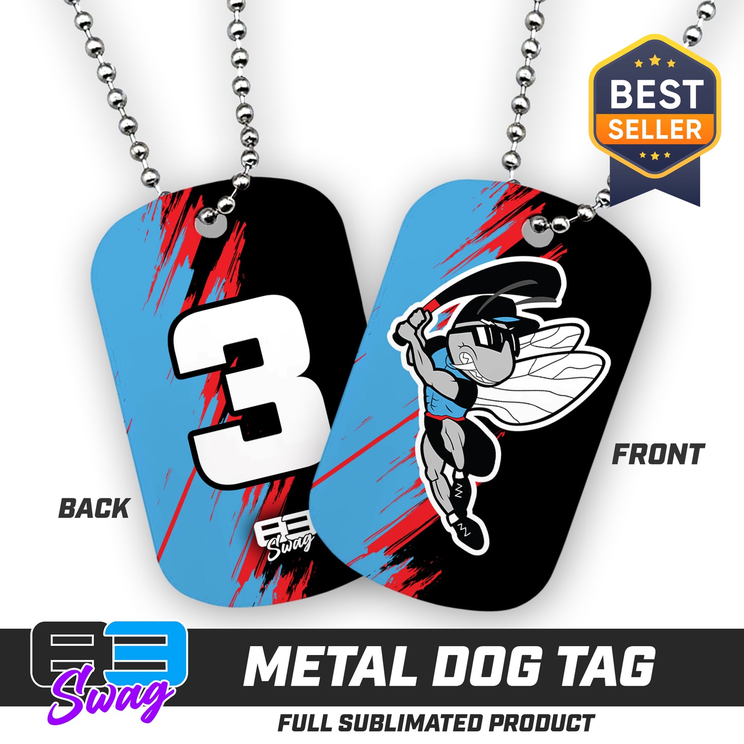 Double Sided Dog Tag - NBC Gnats Baseball