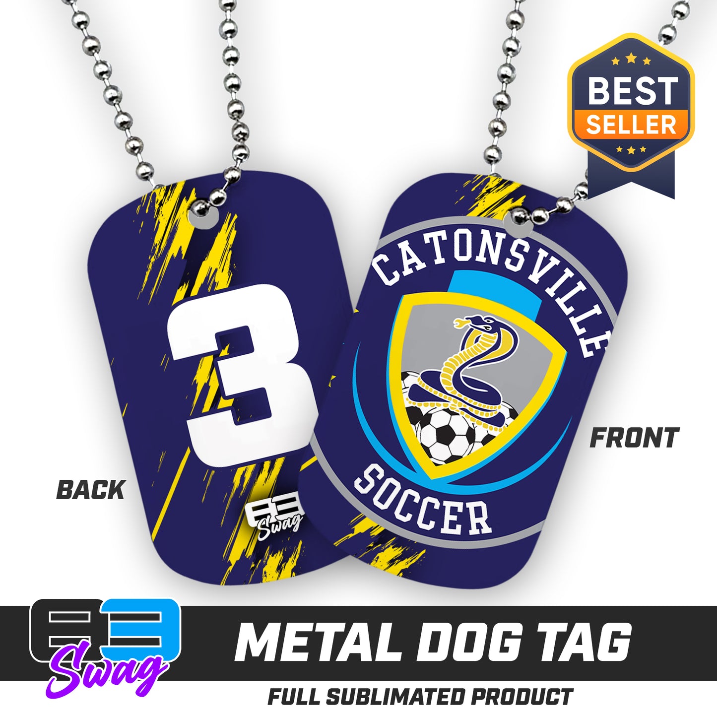 Double Sided Dog Tag - Catonsville Cobras Soccer