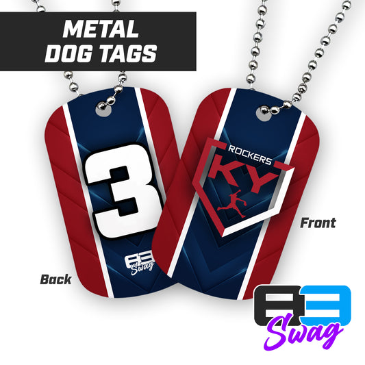 KY Rockers Softball - Double Sided Dog Tags - Includes Chain