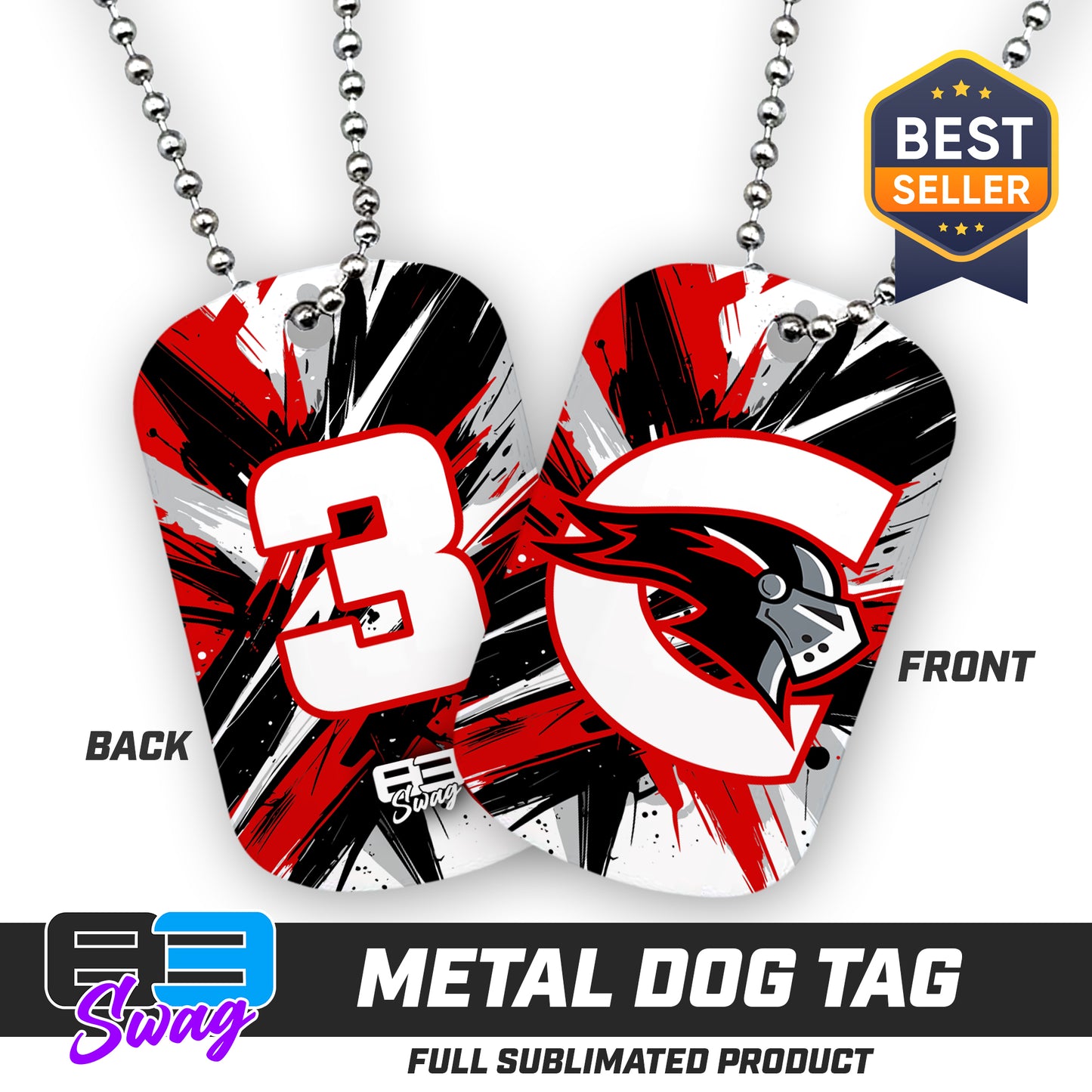 Double Sided Dog Tag - Cedar Creek Christian School Saints