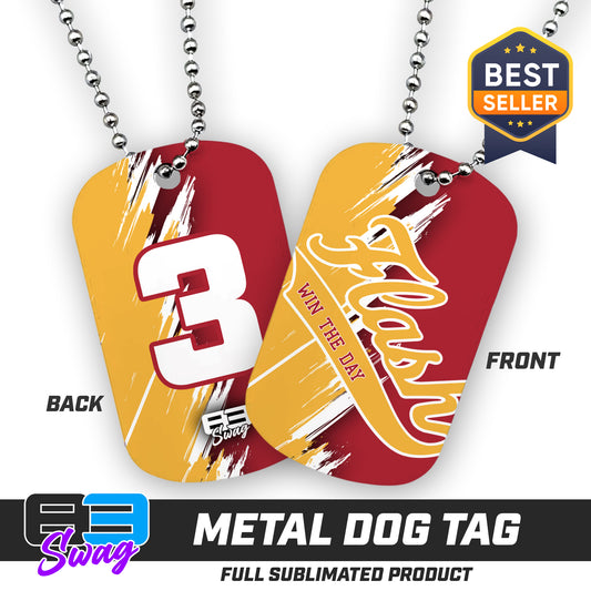 Double Sided Dog Tag - Flash Baseball