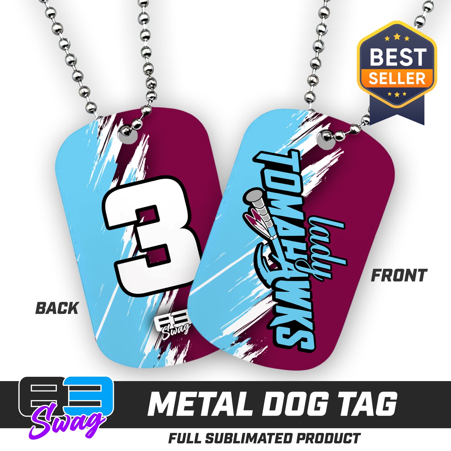 Double Sided Dog Tag - Keystone Heights - Lady Tomahawks Softball
