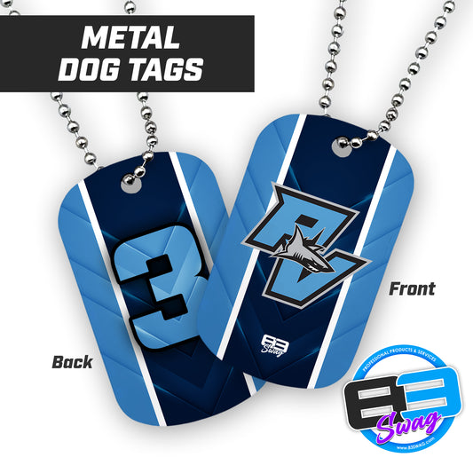 PONTE VEDRA SHARKS - Double Sided Dog Tags - Includes Chain