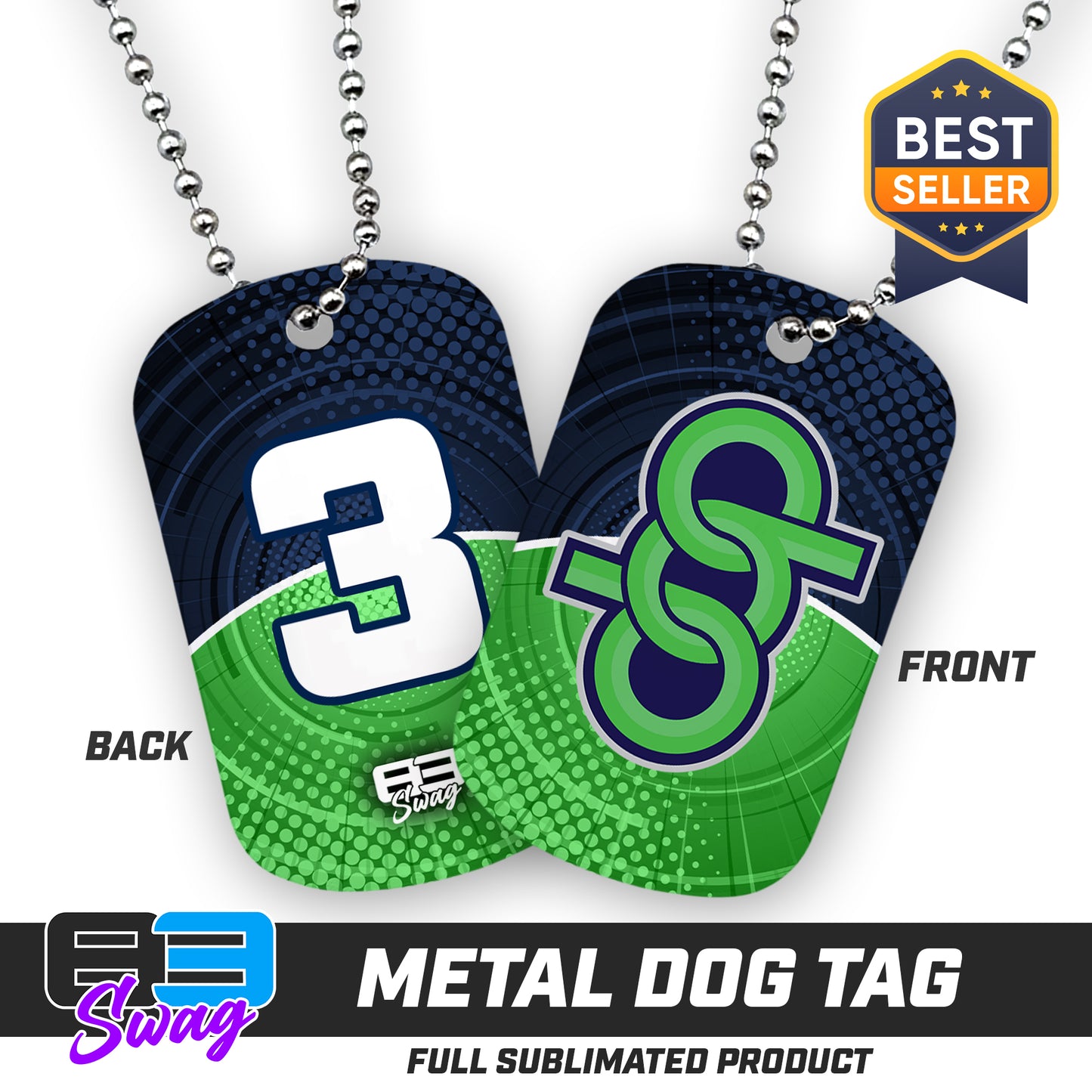 CUSTOM - Double Sided Dog Tag - Orlando Baseball Prospects - OBP