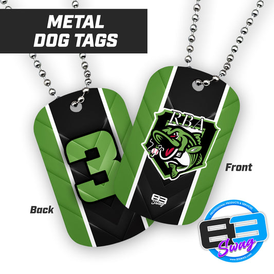 RBA Stripers Baseball - Double Sided Dog Tags - Includes Chain