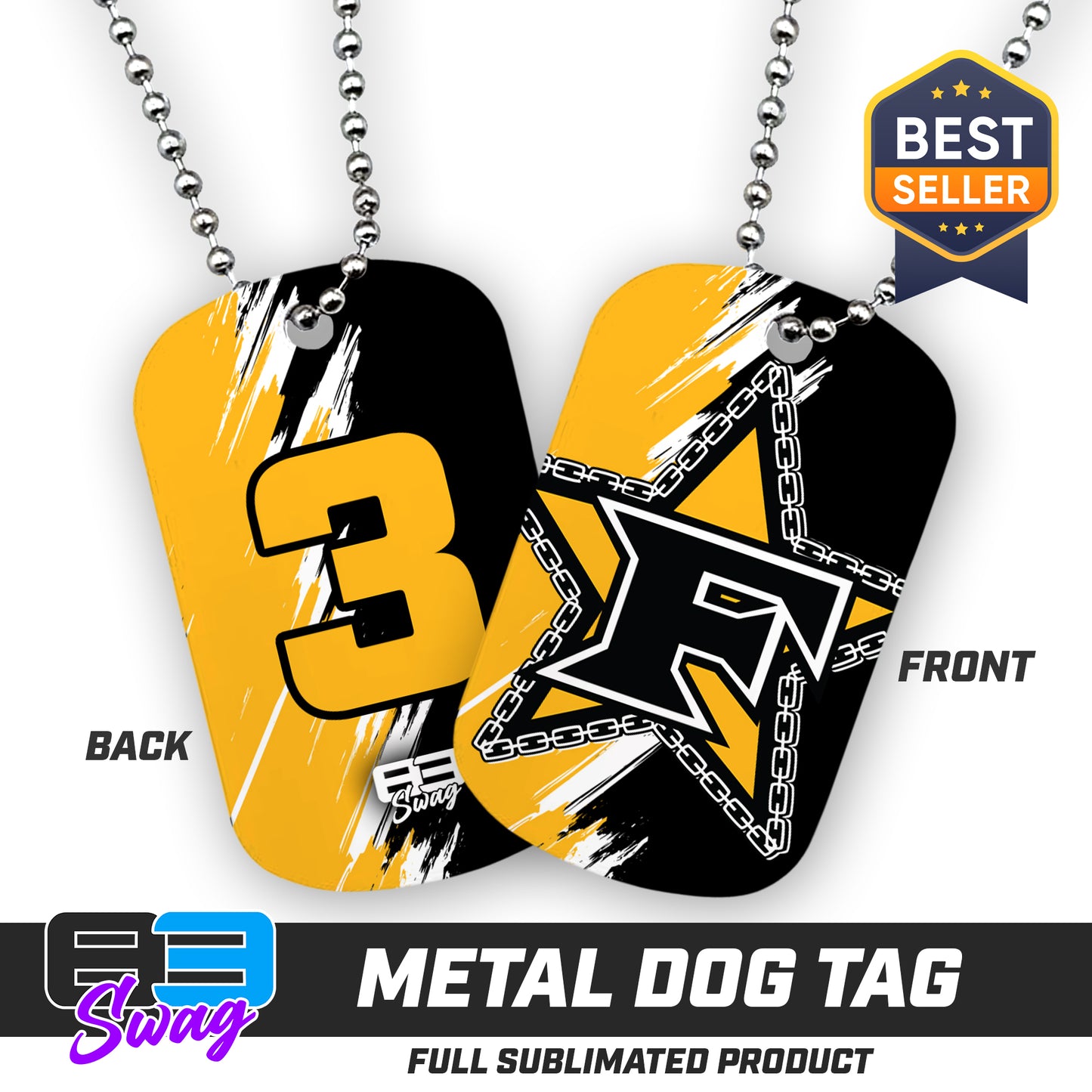 Double Sided Dog Tag - 5 Star Mafia Baseball