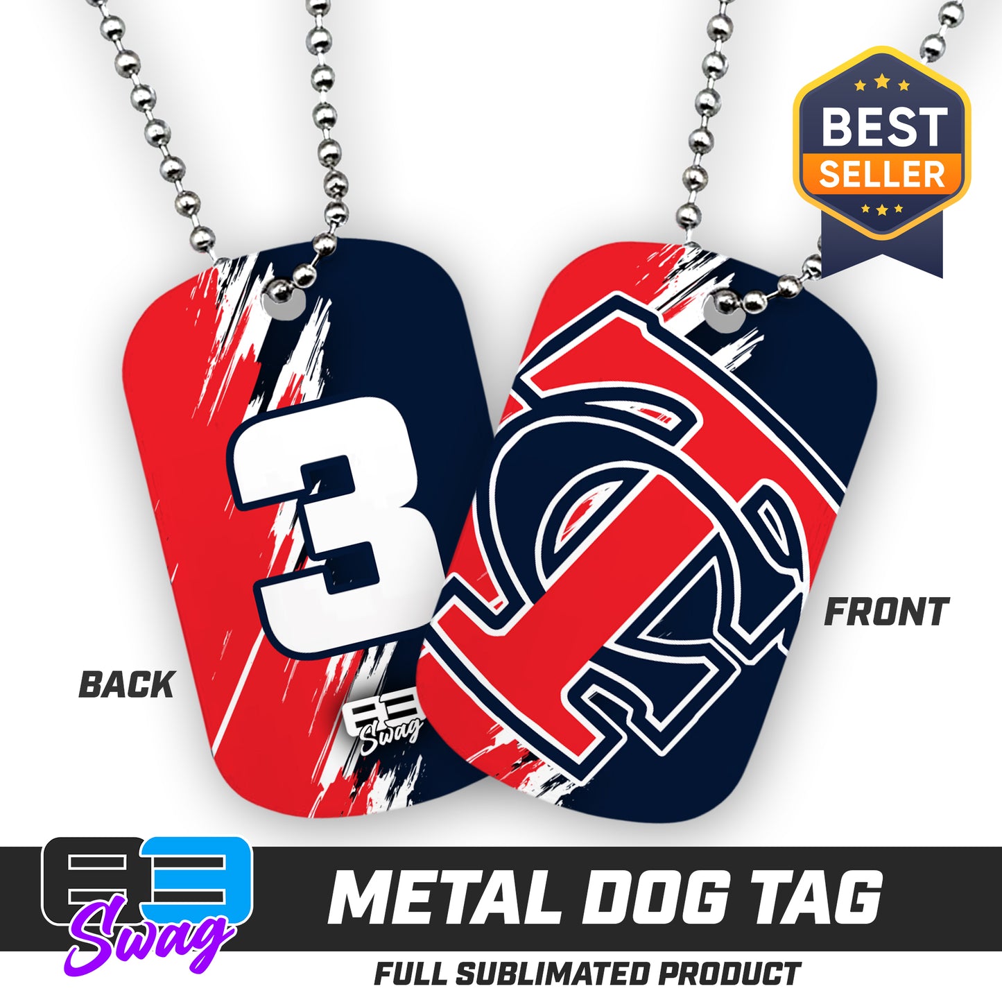 Double Sided Dog Tag - Town N Country Baseball
